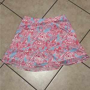 Gottex Y2K Floral Skort Tennis Mini Skirt Mesh Stretch Resortcore Pink Blue